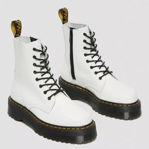 Dr Martens Pascal Max white leather platforms size 9